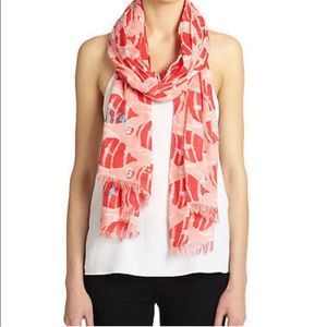 🐠 NWT Kate Spade New York Striped Fish Scarf